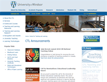 Tablet Screenshot of ctl.uwindsor.ca